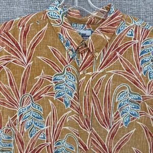 Vtg Y2K Reyn Spooner Sz 3XL Hawaiian Popover Kloth Blue Floral Ginger Tropical